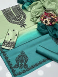Shamoze Silk Digital Tye ‘N’ Dye 3pc Unstitched Suit - 151