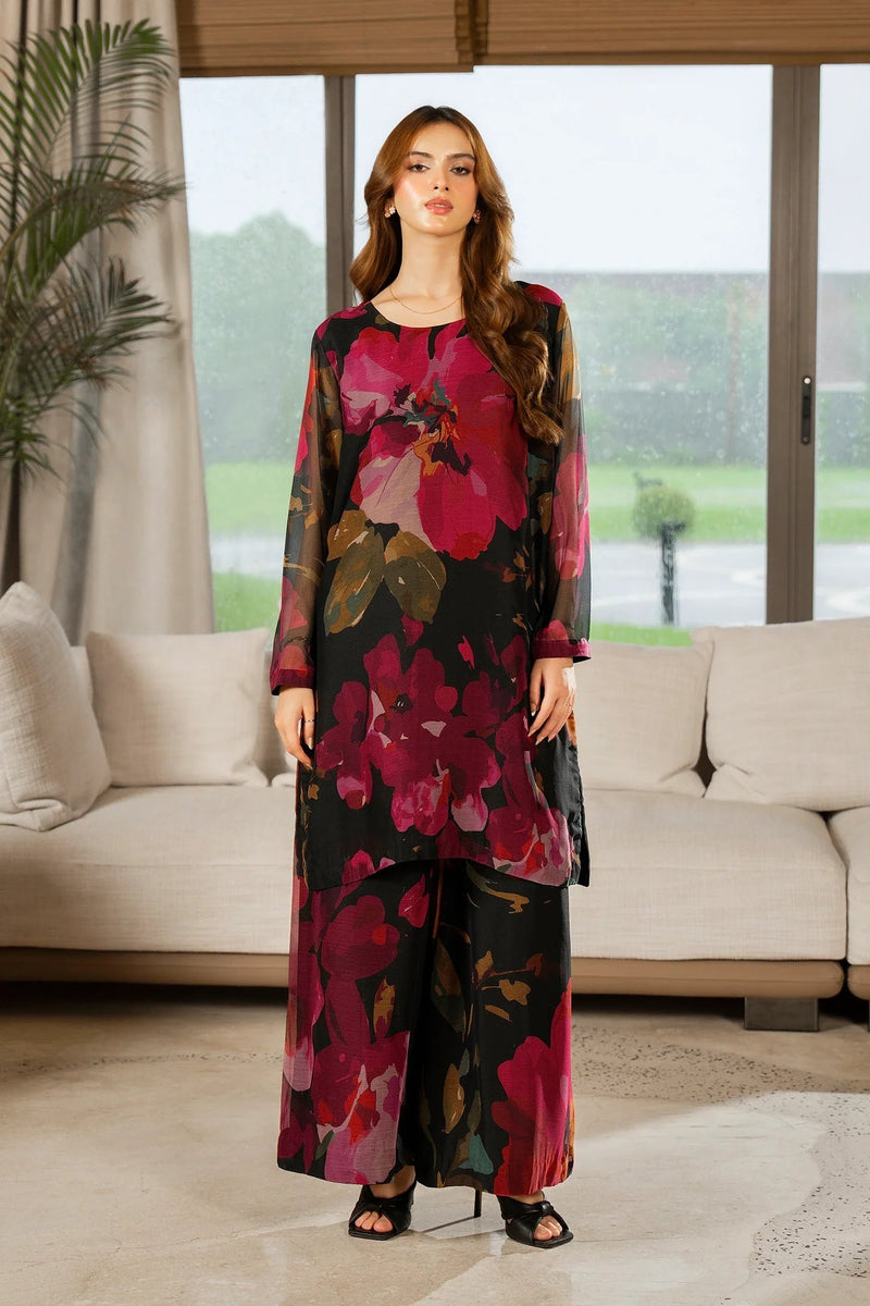 Lawn 2PC Printed Co-Ord Set Unstitched - 08