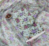 Printed Lawn With Shifoon Dupatta 3 Piece Unstitched Suit - Summer Collection - S03