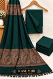 Luxury kashmiri Embose Pashmina Shawl & Dhanak Unstitched 3-Piece Suit - JS29