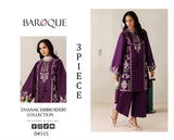 Baroque - 3PC Unstitched Dhanak Embroidered Shirt with Printed Wool Shawl Dupatta and Trouser - Mi906