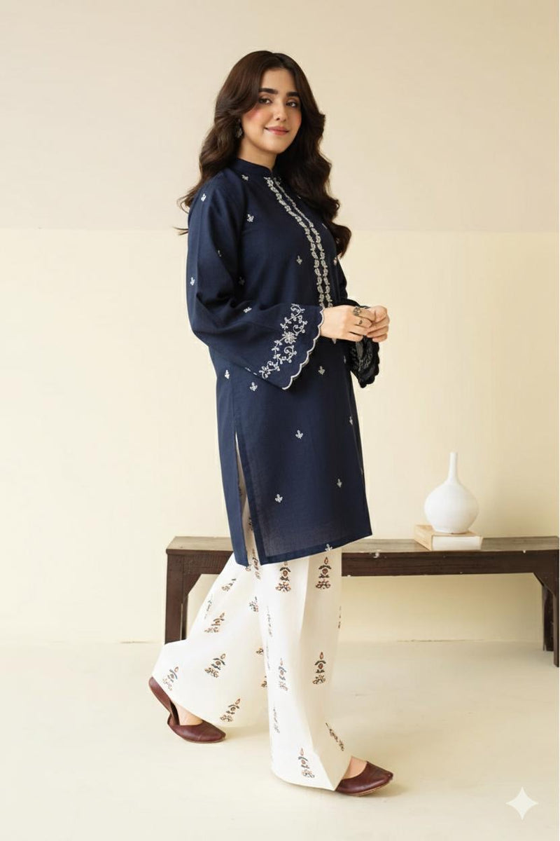 Lawn 2PC Embroidery Unstitched Suit BK-11