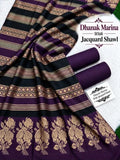 Luxury Banarsi Jacquard Pashmina Shawl & Dhanak Unstitched 3-Piece Suit - JS05
