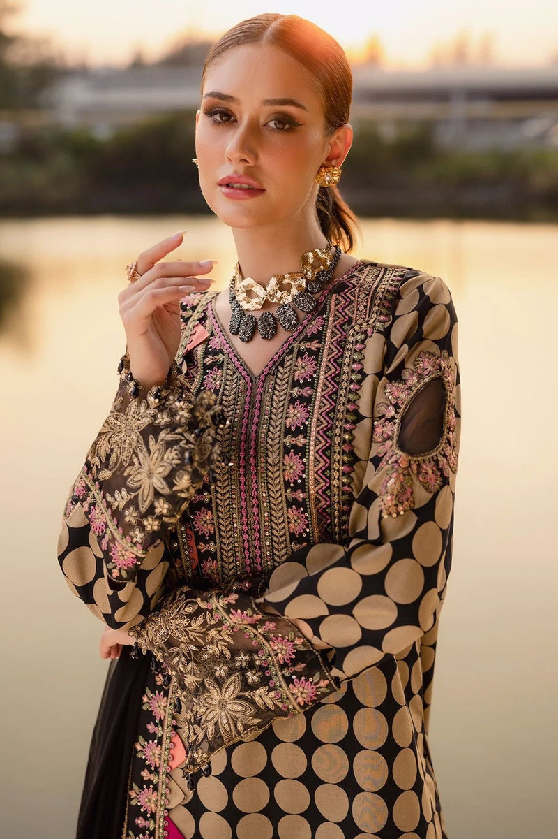 Crizma - Printed Patch Emb Lawn 3 Piece Unstitched Suit MI 110A Summer Collection