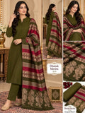 Luxury Banarsi Jacquard Pashmina Shawl & Dhanak Unstitched 3-Piece Suit - JS02