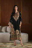ETHNIC - Kaftan Luxury Silk 3pc Embroidered Unstitched Suit 0222