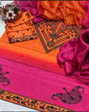Shamoze Silk Digital Tye ‘N’ Dye 3pc Unstitched Suit - 158