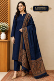 Luxury kashmiri Embose Pashmina Shawl & Dhanak Unstitched 3-Piece Suit - JS25
