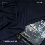 Alhaam Presents 100% Pure Super Luxury Regent Wash & Wear - Navy Blue