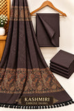 Luxury kashmiri Embose Pashmina Shawl & Dhanak Unstitched 3-Piece Suit - JS23
