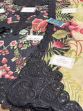 Maria B - Printed Patch Emb Lawn 3 Piece Unstitched Suit MI 128A Summer Collection