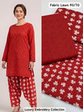 Lawn 2pc Chikenkari Embroidery With Printed Trouser - 901
