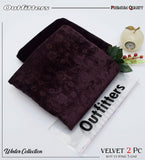 Palachi Velvet Embossed 2pc Suit - Dark Brown