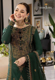 Luxury Chiffon Heavy Embroidered 3 Piece Unstitched Suit - Green AS 02