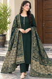 Luxury Banarsi Jacquard Pashmina Shawl & Dhanak Unstitched 3-Piece Suit - JS16