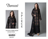 Bareeze - 3PC Unstitched Dhanak Embroidered Shirt with Dhanak Embroidered Dupatta and Trouser - Mi909