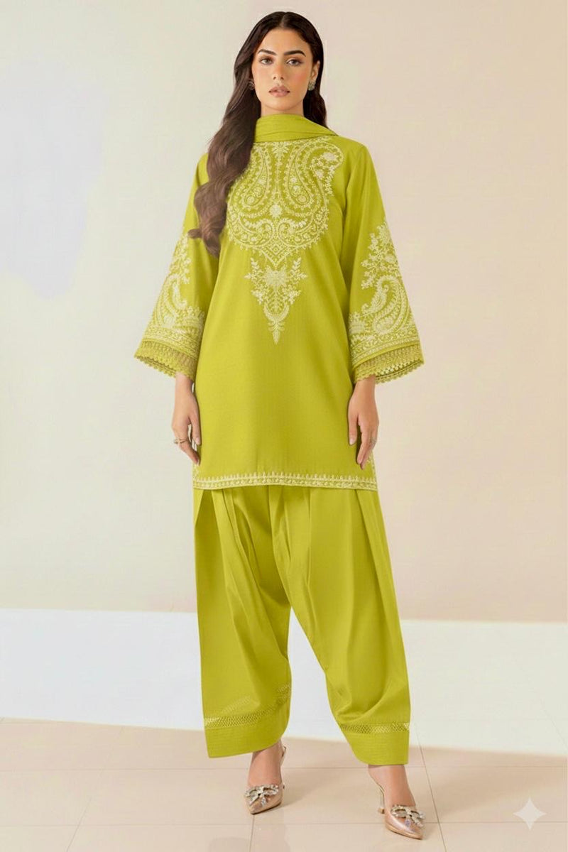 Lawn 2PC Embroidery Unstitched Suit BK-07