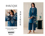 Baroque - 3PC Unstitched Dhanak Embroidered Shirt with Printed Wool Shawl Dupatta and Trouser - Mi907