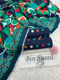 Bin Saeed Printed Khaddar 3 Piece Unstitched Suit BS -006 Summer Collection