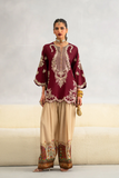 Ethnic Silk Unstitched 2PC Embroidery Suit - D115