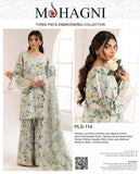 Printed Patch Emb Lawn 3 Piece Unstitched Suit MI -018 Summer Collection