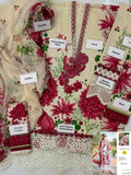 Printed Patch Emb Lawn 3 Piece Unstitched Suit MI -044 Summer Collection