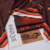Printed Karandi 3 Piece Unstitched Suit Z - 1021 Winter Collection