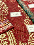Printed Patch Emb Lawn 3 Piece Unstitched Suit MI -059 Summer Collection