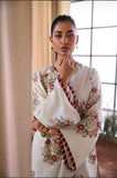 PREMIUM UNSTITCHED 2-PIECE SILK COLLECTION - AS-01 Pearl White
