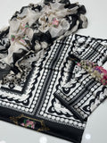 DIGITAL PRINT 3PC SILK UNSTITCHED SUIT 59