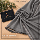 J. Men’s Premium Warm Winter Shawl – Grey