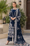 KHAAF - 3PC Unstitched Dhanak Embroidered Shirt with Dhanak Embroidered Dupatta and Trouser - MI901