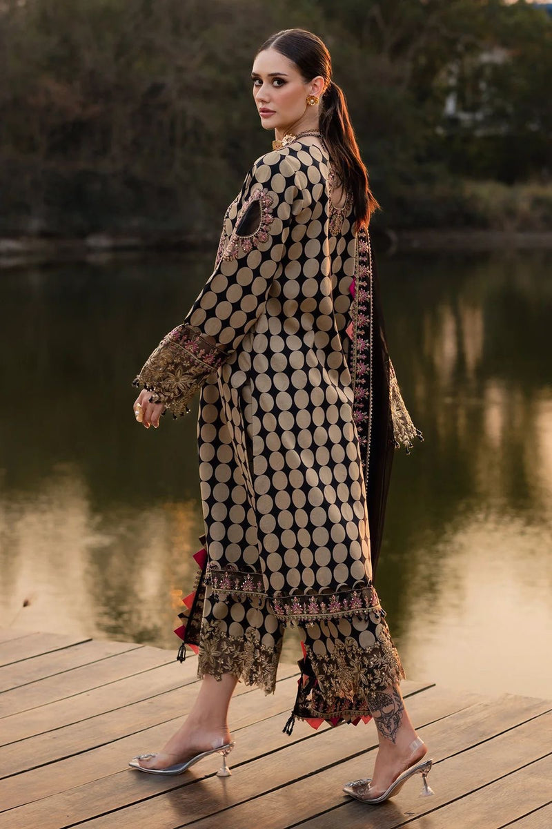Crizma - Printed Patch Emb Lawn 3 Piece Unstitched Suit MI 110A Summer Collection