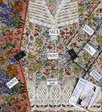 Printed Patch Emb Lawn 3 Piece Unstitched Suit MI -041 Summer Collection