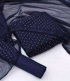 Stone Shifoon 3-Piece Suit  - Navy Blue