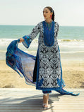 Zainab Chottani - Printed Patch Emb Lawn 3 Piece Unstitched Suit MI 109A Summer Collection