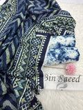 Bin Saeed Printed Khaddar 3 Piece Unstitched Suit BS -023 Summer Collection