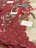 Maria B - Printed Patch Emb Lawn 3 Piece Unstitched Suit MI 127A Summer Collection