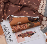 Printed Karandi 3 Piece Unstitched Suit Z - 1017 Winter Collection