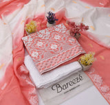 Bareeze Lawn Boring Work Shirt 3PC Embroiderey Best Quality Summer Collection - BD13