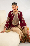Ethnic Silk Unstitched 2PC Embroidery Suit - D115