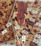 Aneelas - Printed Patch Emb Lawn 3 Piece Unstitched Suit MI 112A Summer Collection