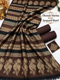 Luxury Banarsi Jacquard Pashmina Shawl & Dhanak Unstitched 3-Piece Suit - JS06