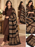 Luxury Banarsi Jacquard Pashmina Shawl & Dhanak Unstitched 3-Piece Suit - JS06