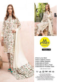 Printed Patch Emb Lawn 3 Piece Unstitched Suit MI -015 Summer Collection