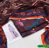 Printed Lawn 3 Piece Unstitched Suit SP -105 Summer Collection