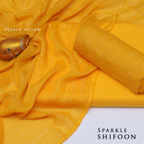 Sparkle Shifoon 3-Piece Suit  - Squash Yellow