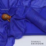 Sparkle Shifoon 3-Piece Suit  - Sapphire blue