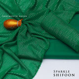 Sparkle Shifoon 3-Piece Suit  -  Dart Mouth Green