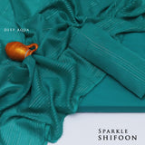 Sparkle Shifoon 3-Piece Suit  - Deep Aqua